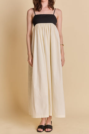 LA'VEN - Colorblock Sleeveless Maxi Dress - DRESSES available at Objectrare