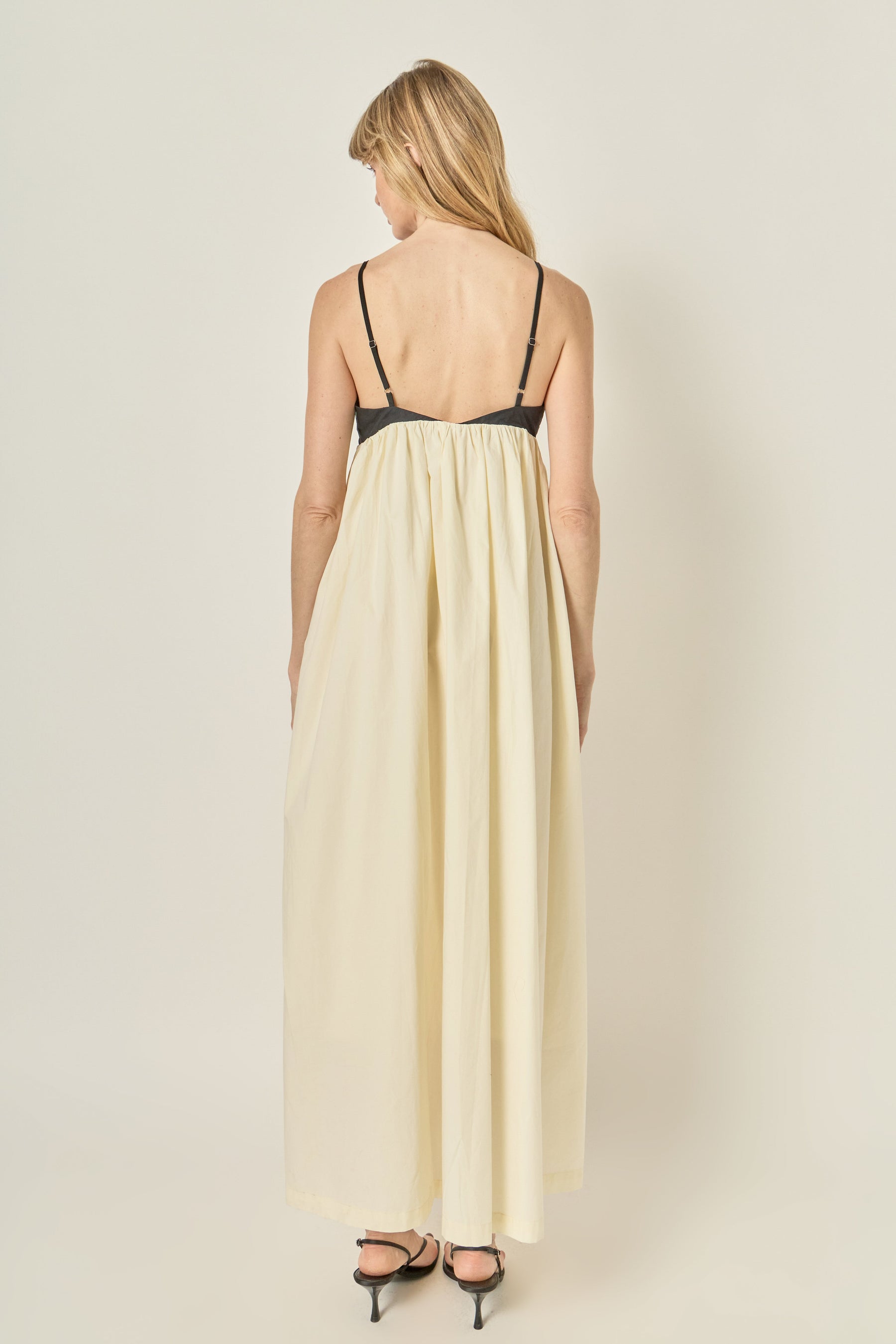 Colorblock Sleeveless Maxi Dress