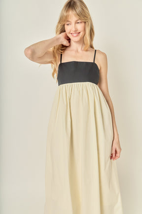 Colorblock Sleeveless Maxi Dress