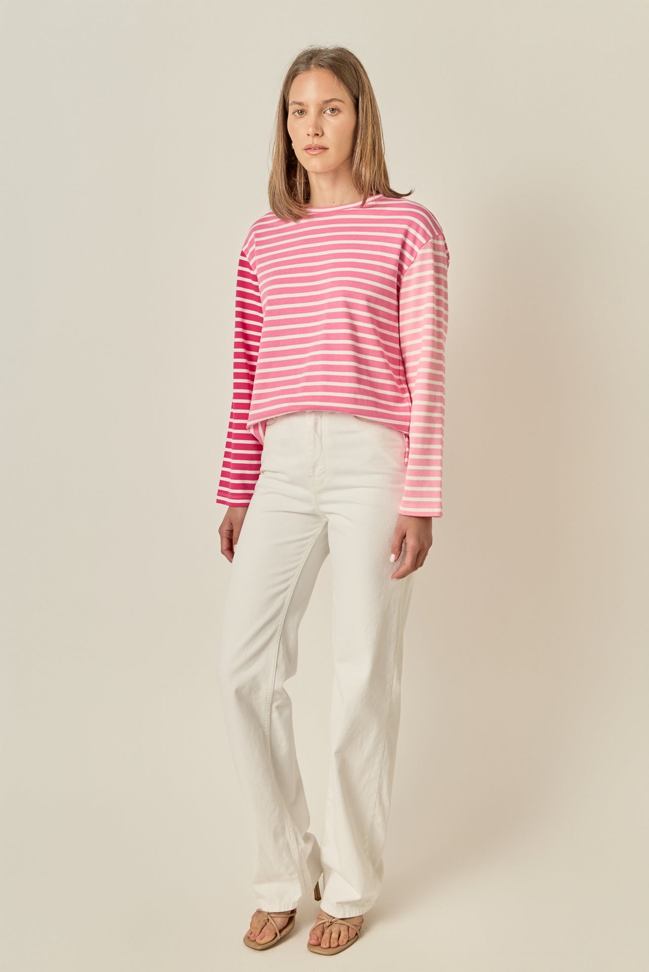 ENGLISH FACTORY - Stripe Colorblock Long Sleeve Tee - TOPS available at Objectrare