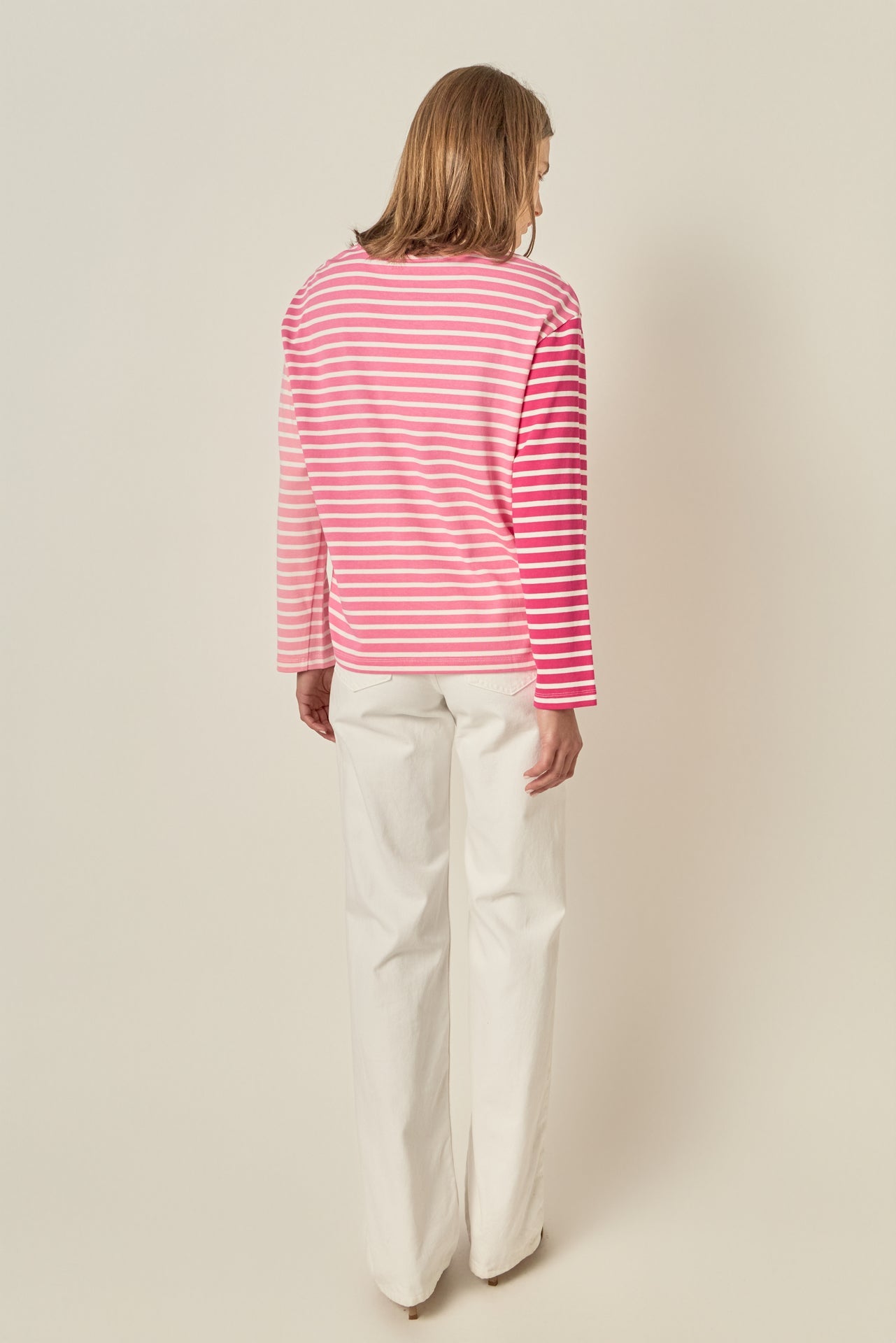 ENGLISH FACTORY - Stripe Colorblock Long Sleeve Tee - TOPS available at Objectrare