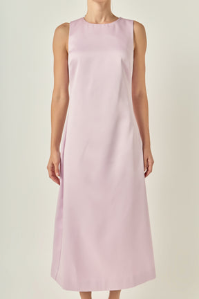 ENGLISH FACTORY - Satin Sleeveless Midi Dress - DRESSES available at Objectrare
