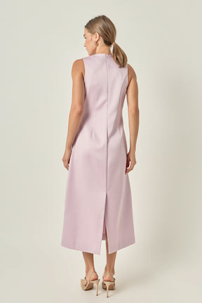 ENGLISH FACTORY - Satin Sleeveless Midi Dress - DRESSES available at Objectrare