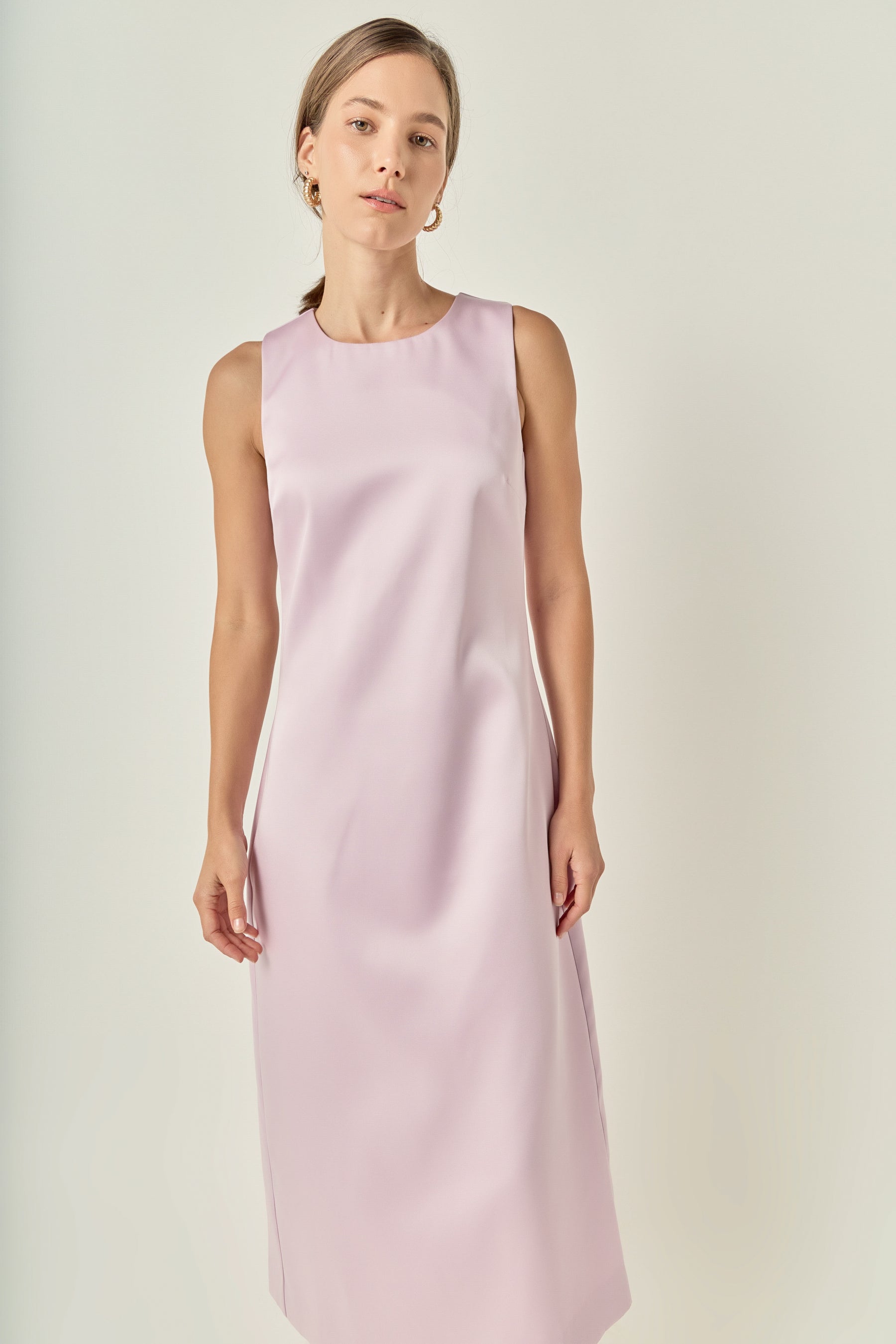 ENGLISH FACTORY - Satin Sleeveless Midi Dress - DRESSES available at Objectrare