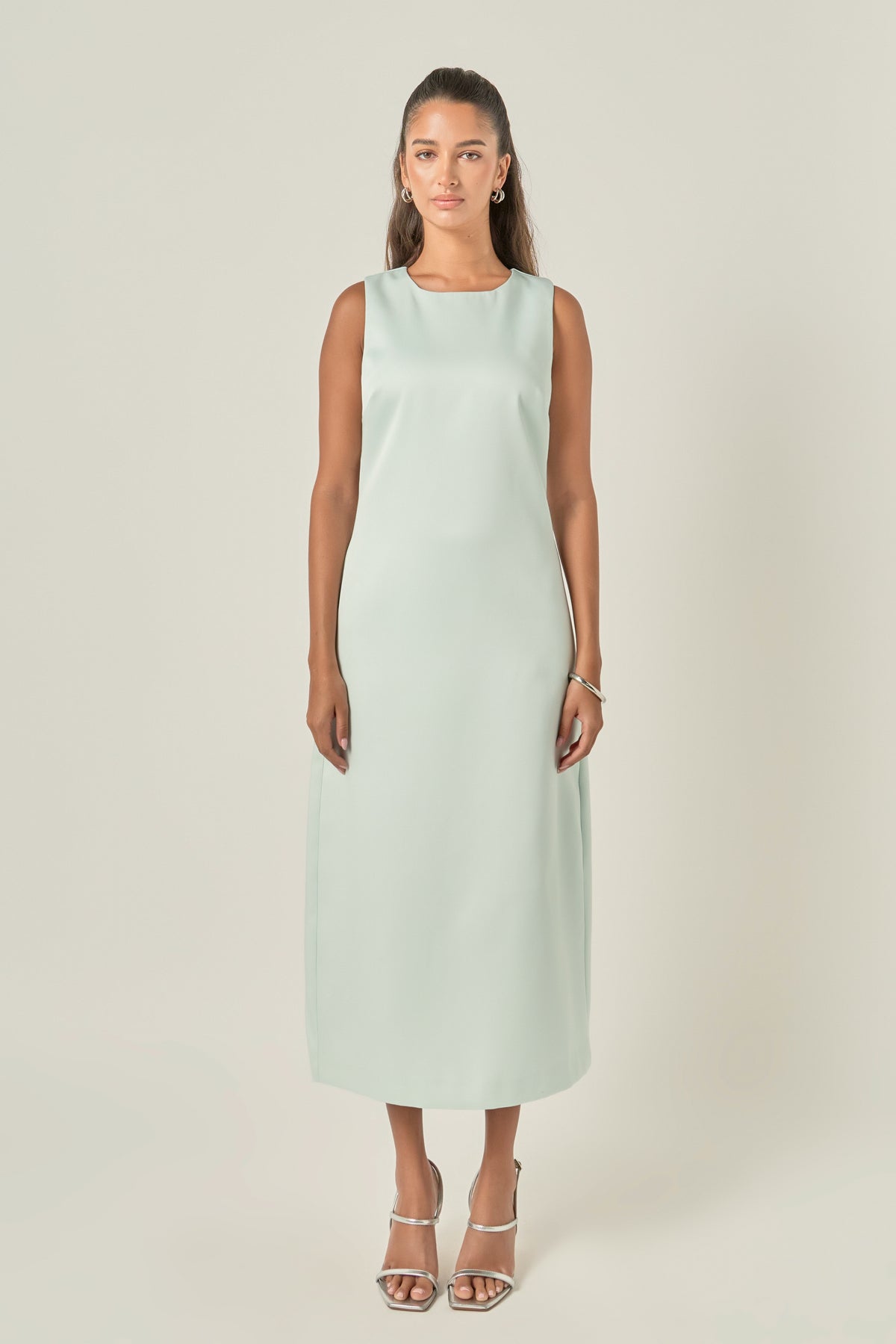 ENGLISH FACTORY - Satin Sleeveless Midi Dress - DRESSES available at Objectrare