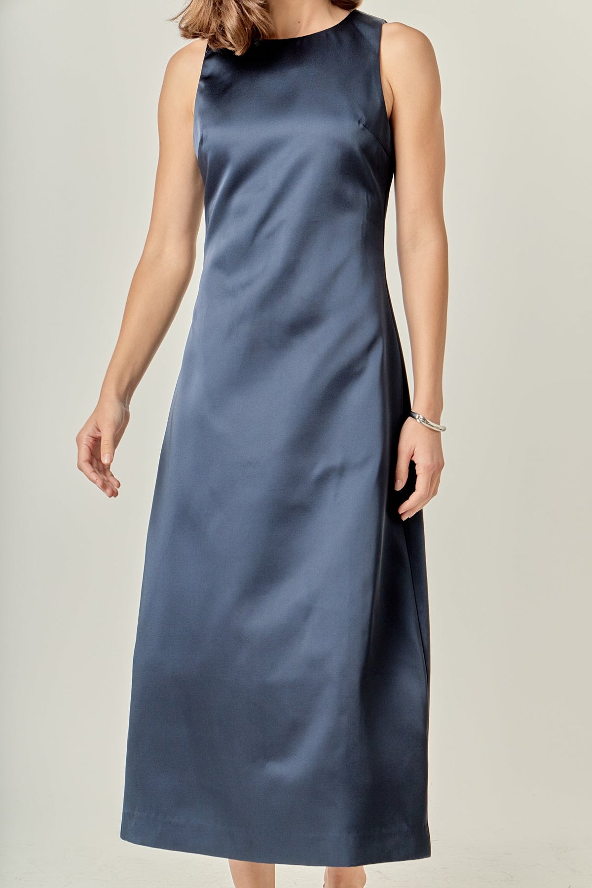 ENGLISH FACTORY - Satin Sleeveless Midi Dress - DRESSES available at Objectrare