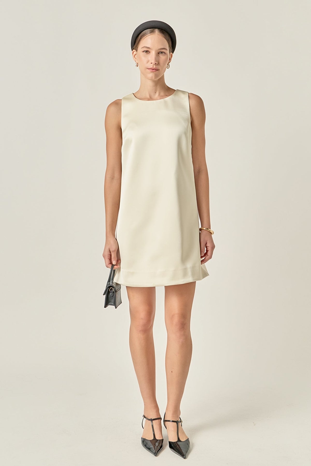 Satin Sleeveless Midi Dress