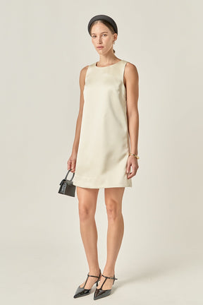 ENGLISH FACTORY - Satin Sleeveless Midi Dress - DRESSES available at Objectrare