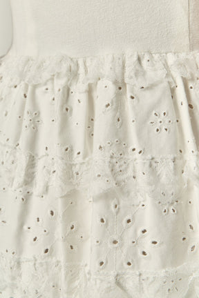 ENGLISH FACTORY - Mixed Media Midi Dress - DRESSES available at Objectrare