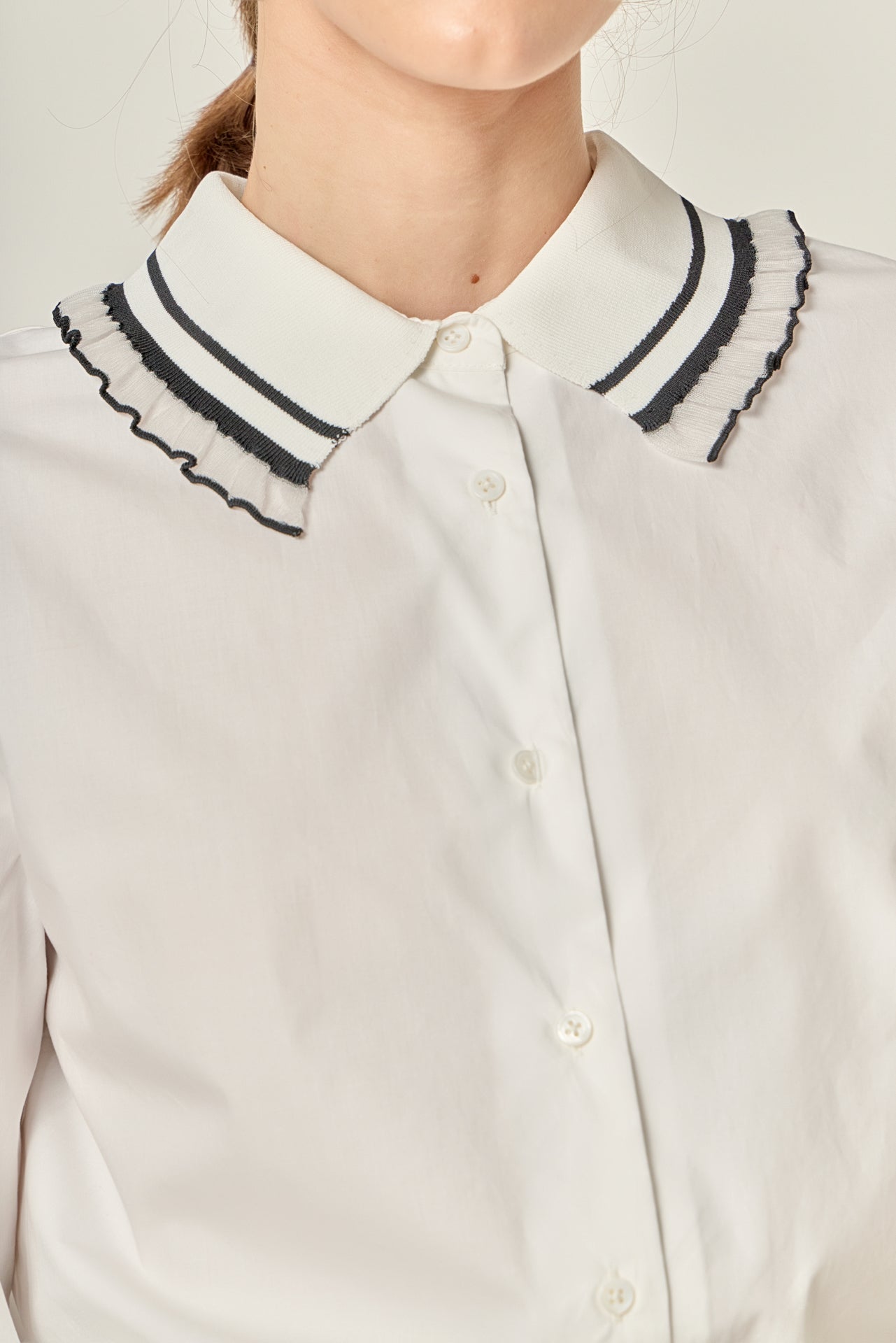ENGLISH FACTORY - Collar Pointed Shirt - TOPS available at Objectrare