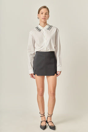 ENGLISH FACTORY - Collar Pointed Shirt - TOPS available at Objectrare