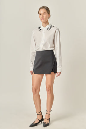 ENGLISH FACTORY - Collar Pointed Shirt - TOPS available at Objectrare
