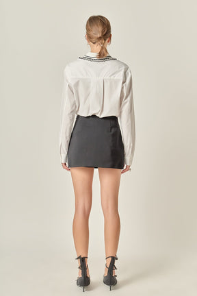 ENGLISH FACTORY - Collar Pointed Shirt - TOPS available at Objectrare