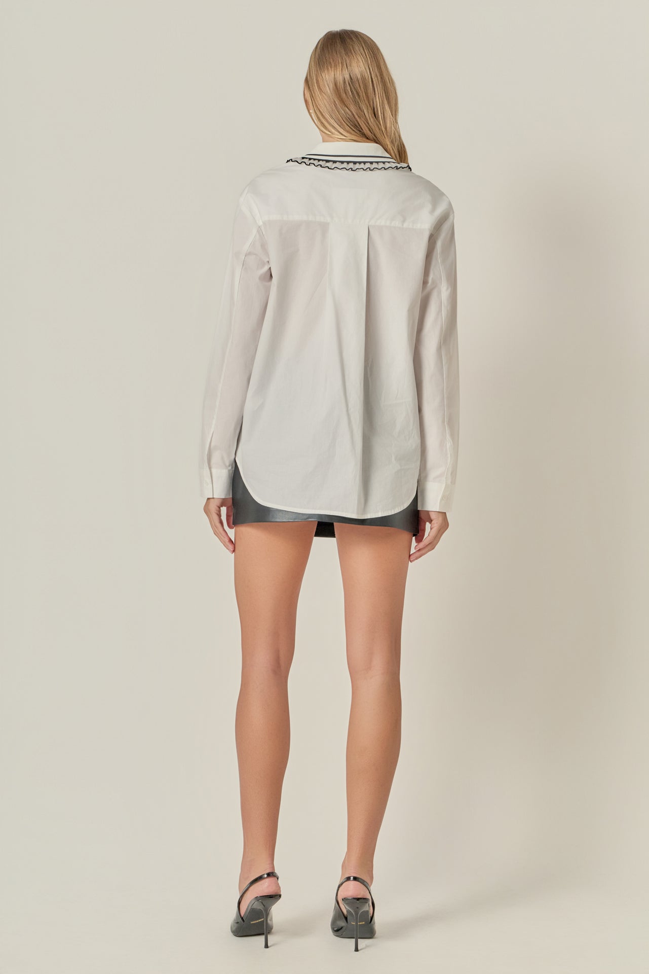 ENGLISH FACTORY - Collar Pointed Shirt - TOPS available at Objectrare