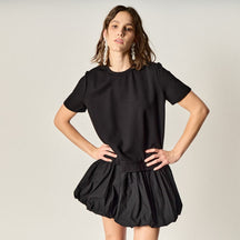 ENGLISH FACTORY - Bubble Mixed Media Mini Dress - DRESSES available at Objectrare