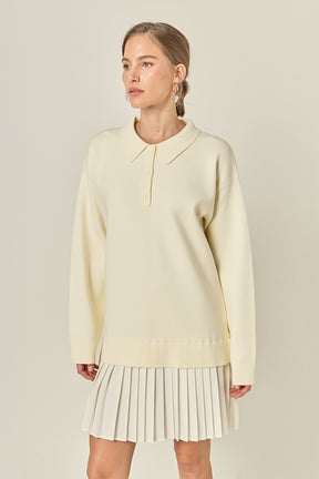 Polo Mixed Media Mini Dress