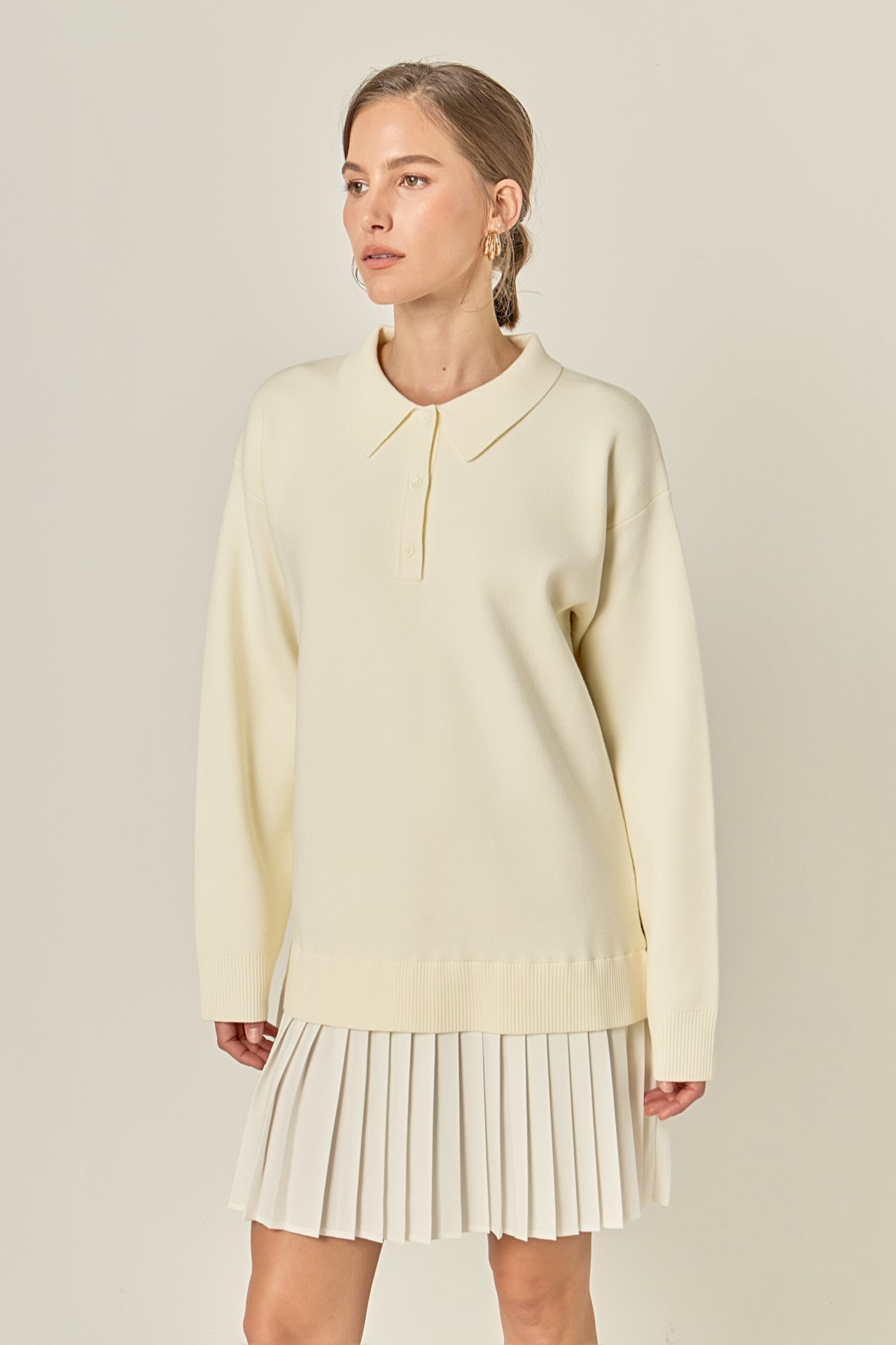 ENGLISH FACTORY - Polo Mixed Media Mini Dress - DRESSES available at Objectrare