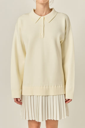 Polo Mixed Media Mini Dress