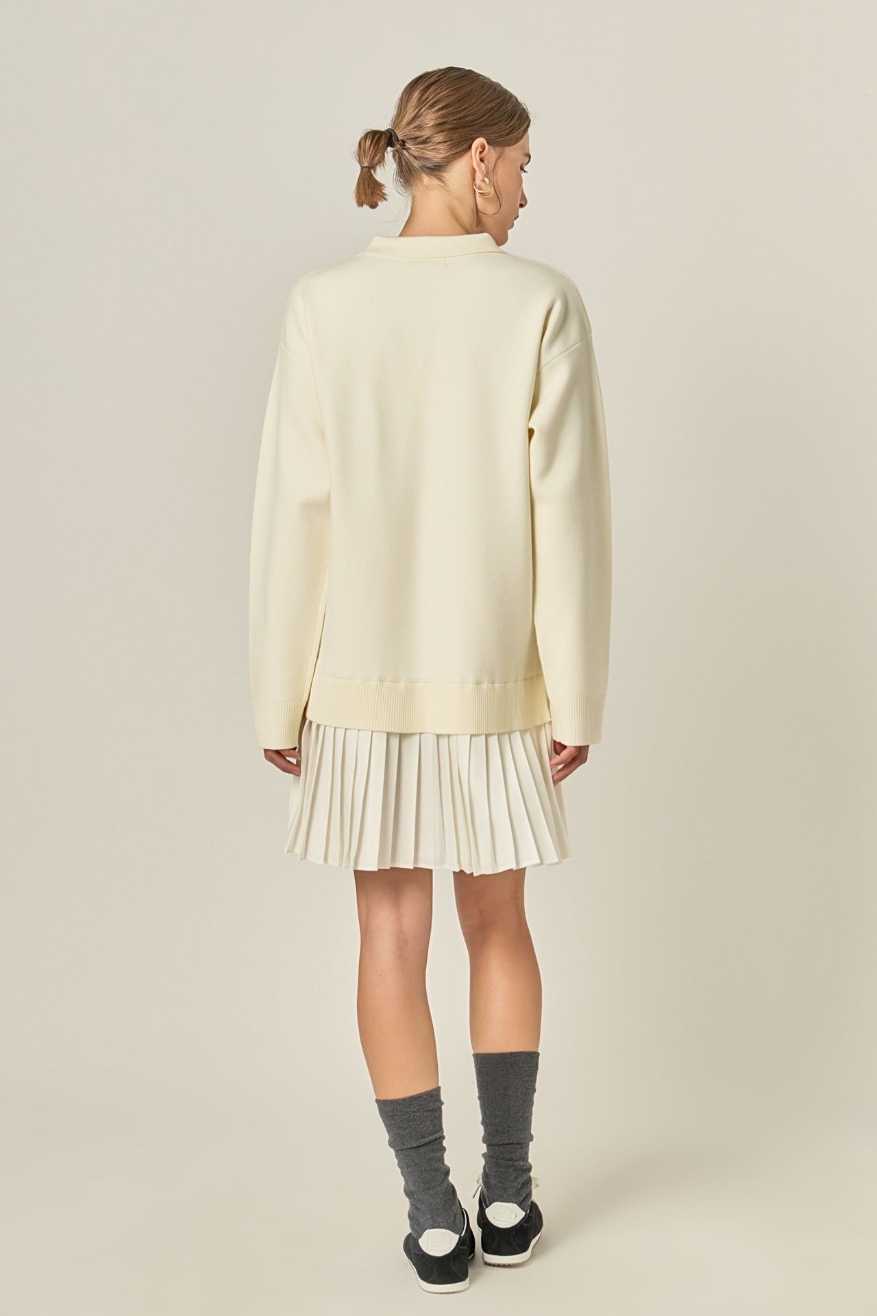 Polo Mixed Media Mini Dress