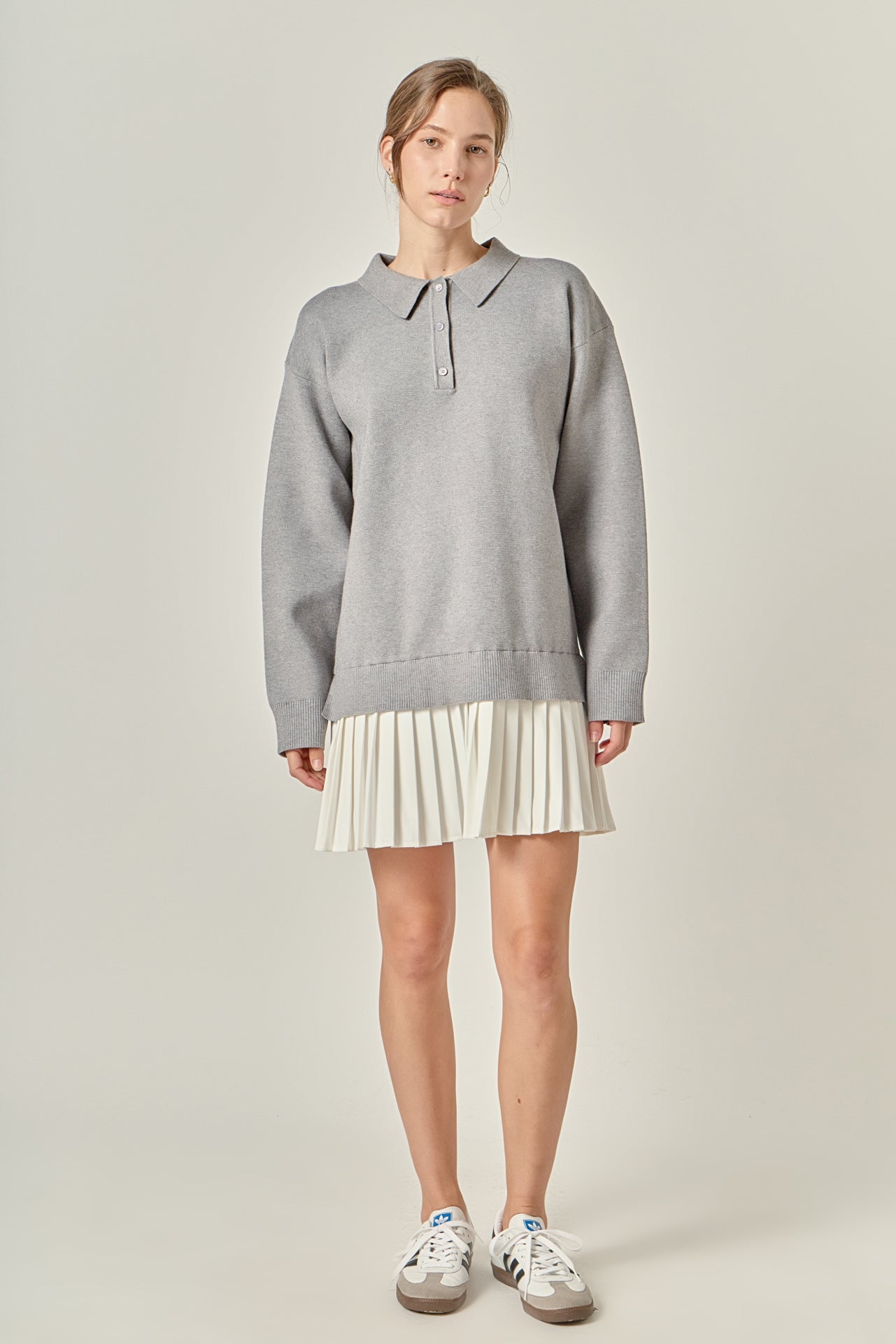 ENGLISH FACTORY - Polo Mixed Media Mini Dress - DRESSES available at Objectrare