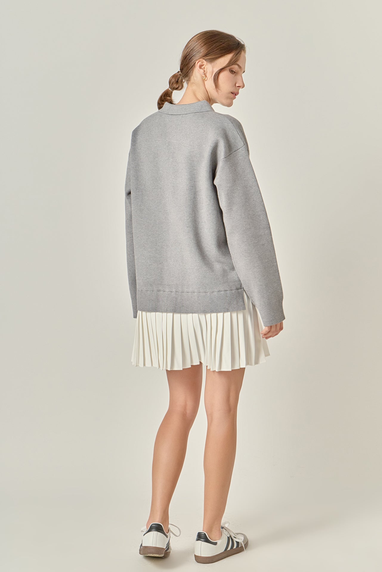 ENGLISH FACTORY - Polo Mixed Media Mini Dress - DRESSES available at Objectrare