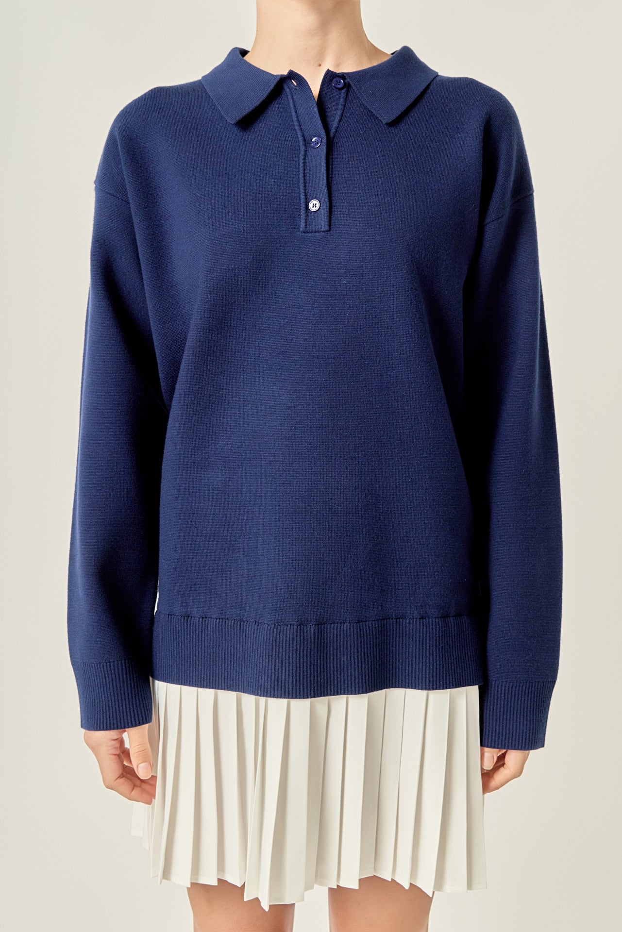 Polo Mixed Media Mini Dress