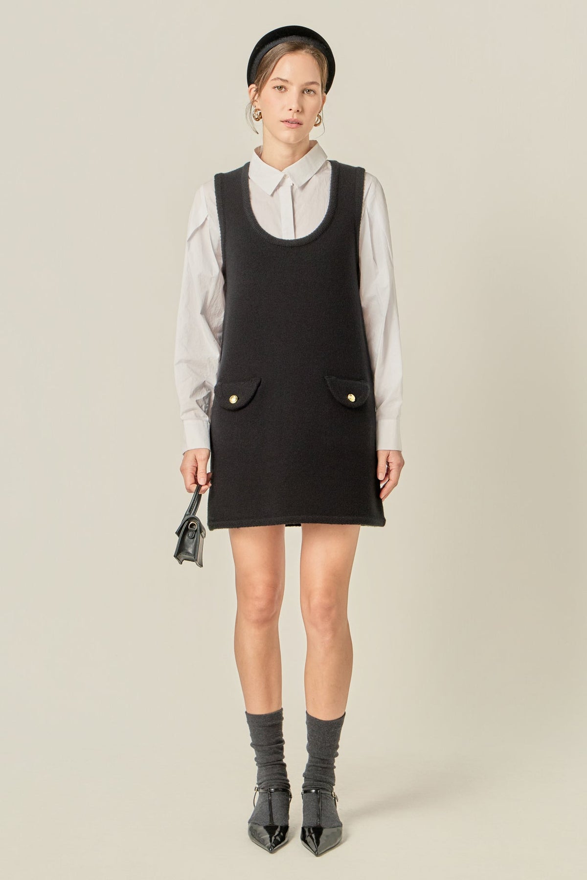 ENGLISH FACTORY - Sleeveless Knit Mini Dress - DRESSES available at Objectrare