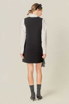 ENGLISH FACTORY - Sleeveless Knit Mini Dress - DRESSES available at Objectrare
