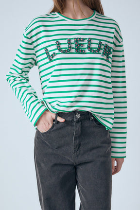 ENDLESS ROSE - Embellishment Sweatshirt - TOPS available at Objectrare