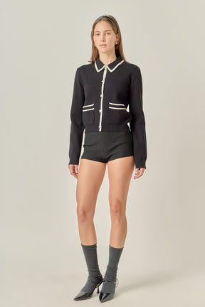 ENGLISH FACTORY - Scalloped Detailed Cardigan - SWEATERS & KNITS available at Objectrare