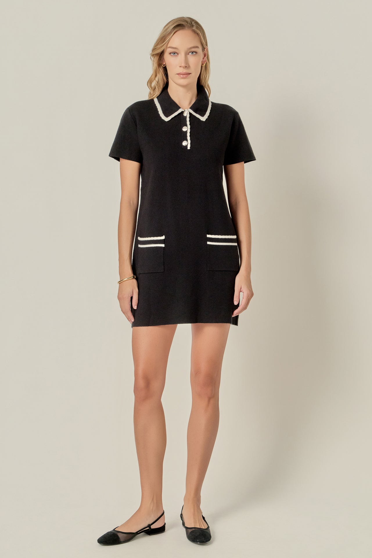 Scallop Detailed Mini Dress