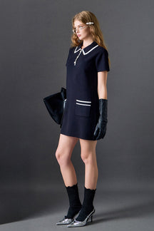 ENGLISH FACTORY - Scallop Detailed Mini Dress - DRESSES available at Objectrare
