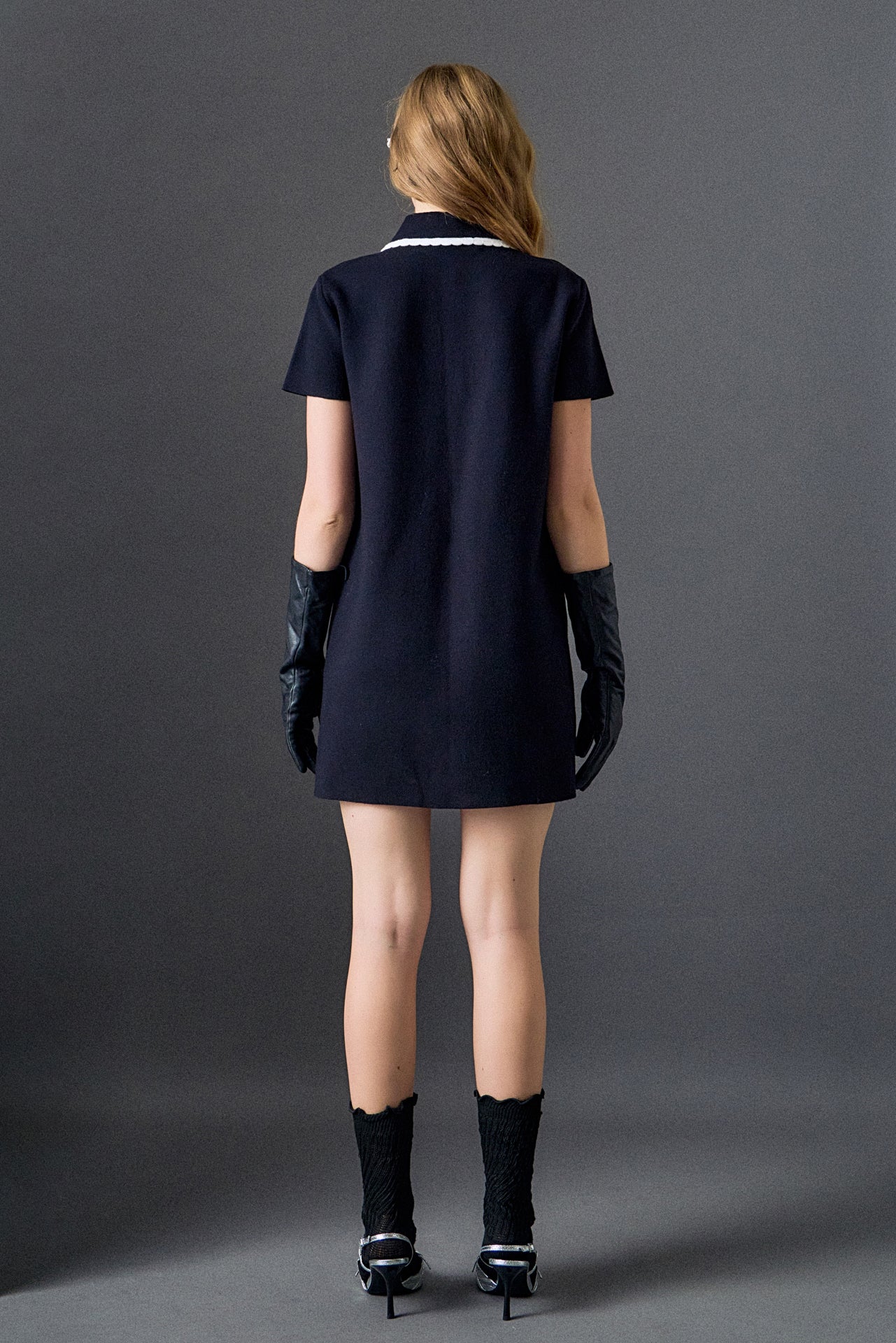 ENGLISH FACTORY - Scallop Detailed Mini Dress - DRESSES available at Objectrare