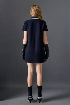 ENGLISH FACTORY - Scallop Detailed Mini Dress - DRESSES available at Objectrare