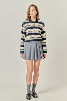 ENGLISH FACTORY - Striped Polo Shirt - TOPS available at Objectrare