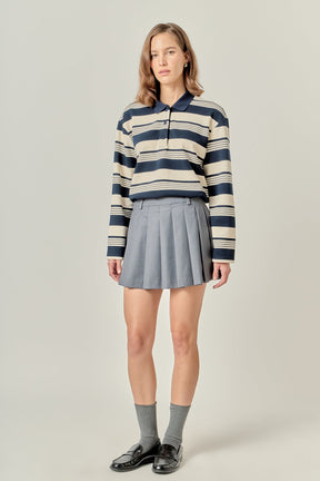 ENGLISH FACTORY - Striped Polo Shirt - TOPS available at Objectrare