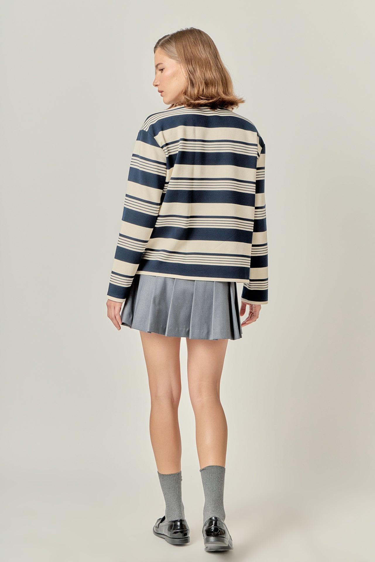 ENGLISH FACTORY - Striped Polo Shirt - TOPS available at Objectrare