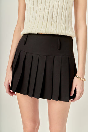 ENGLISH FACTORY - Pleated Skort - SKORTS available at Objectrare