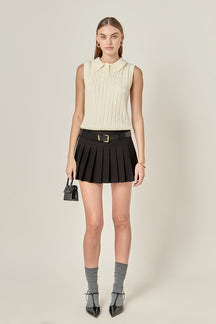 ENGLISH FACTORY - Pleated Skort - SKORTS available at Objectrare