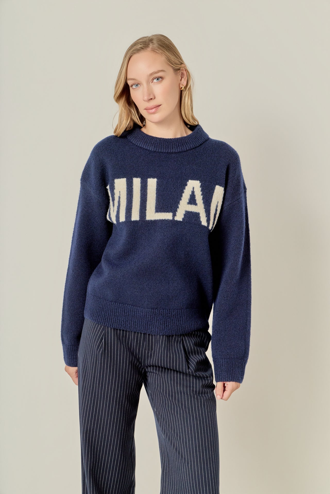 ENGLISH FACTORY - Lettering Sweater - SWEATERS & KNITS available at Objectrare