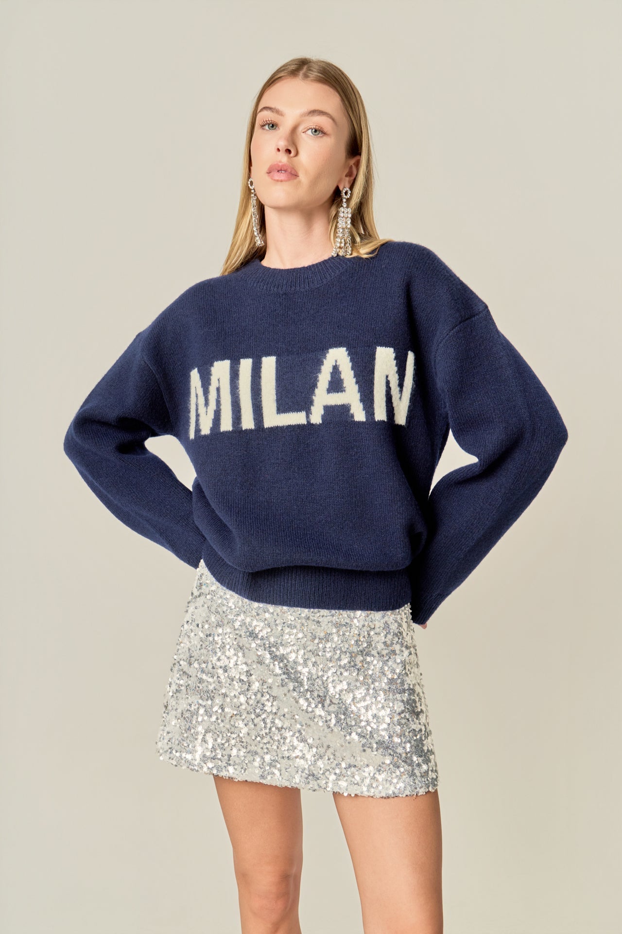 ENGLISH FACTORY - Lettering Sweater - SWEATERS & KNITS available at Objectrare