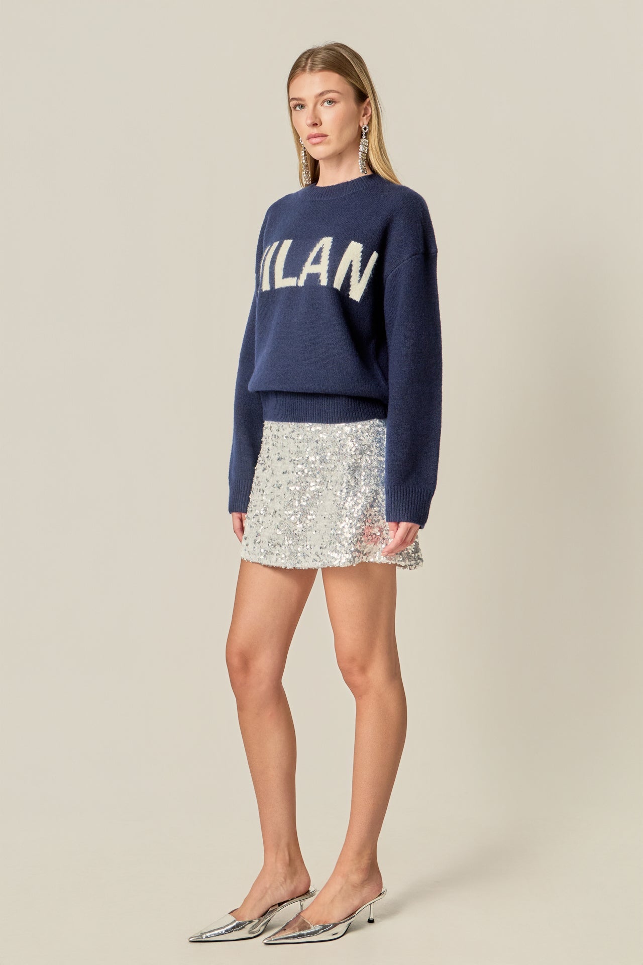 ENGLISH FACTORY - Lettering Sweater - SWEATERS & KNITS available at Objectrare