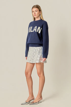 ENGLISH FACTORY - Lettering Sweater - SWEATERS & KNITS available at Objectrare