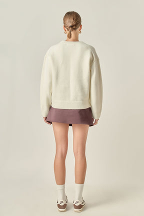 ENGLISH FACTORY - Lettering Sweater - SWEATERS & KNITS available at Objectrare