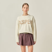 ENGLISH FACTORY - Lettering Sweater - SWEATERS & KNITS available at Objectrare