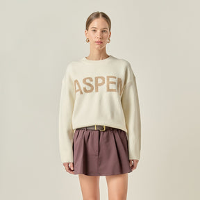 ENGLISH FACTORY - Lettering Sweater - SWEATERS & KNITS available at Objectrare