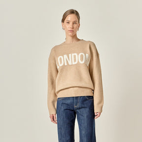 ENGLISH FACTORY - Lettering Sweater - SWEATERS & KNITS available at Objectrare