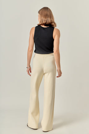 ENGLISH FACTORY - String Knit Pants - PANTS available at Objectrare