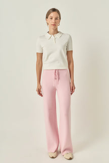 ENGLISH FACTORY - String Knit Pants - PANTS available at Objectrare