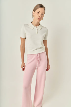 ENGLISH FACTORY - String Knit Pants - PANTS available at Objectrare